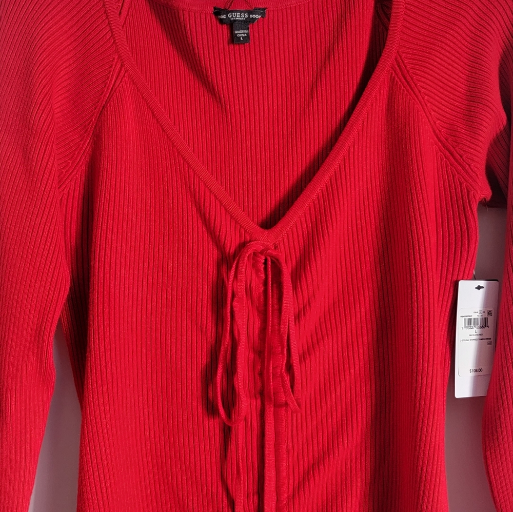 Guess sweater dress, red